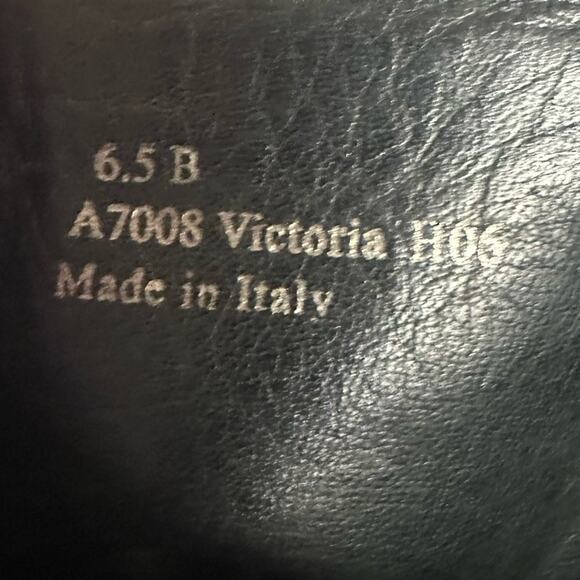 Coach Victoria Black Leather Riding Boots Brass Buckles Size 6.5 Minimalist - Picture 13 of 13